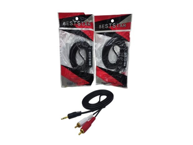 &uu CABLE MINIPLUG A 2 RCA 1.5 MTS (BESTSTAR)
